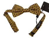 Dolce & Gabbana Yellow Patterned Silk Adjustable Neck Papillon Bow Tie -  Neckties, Men -  Dolce & Gabbana.